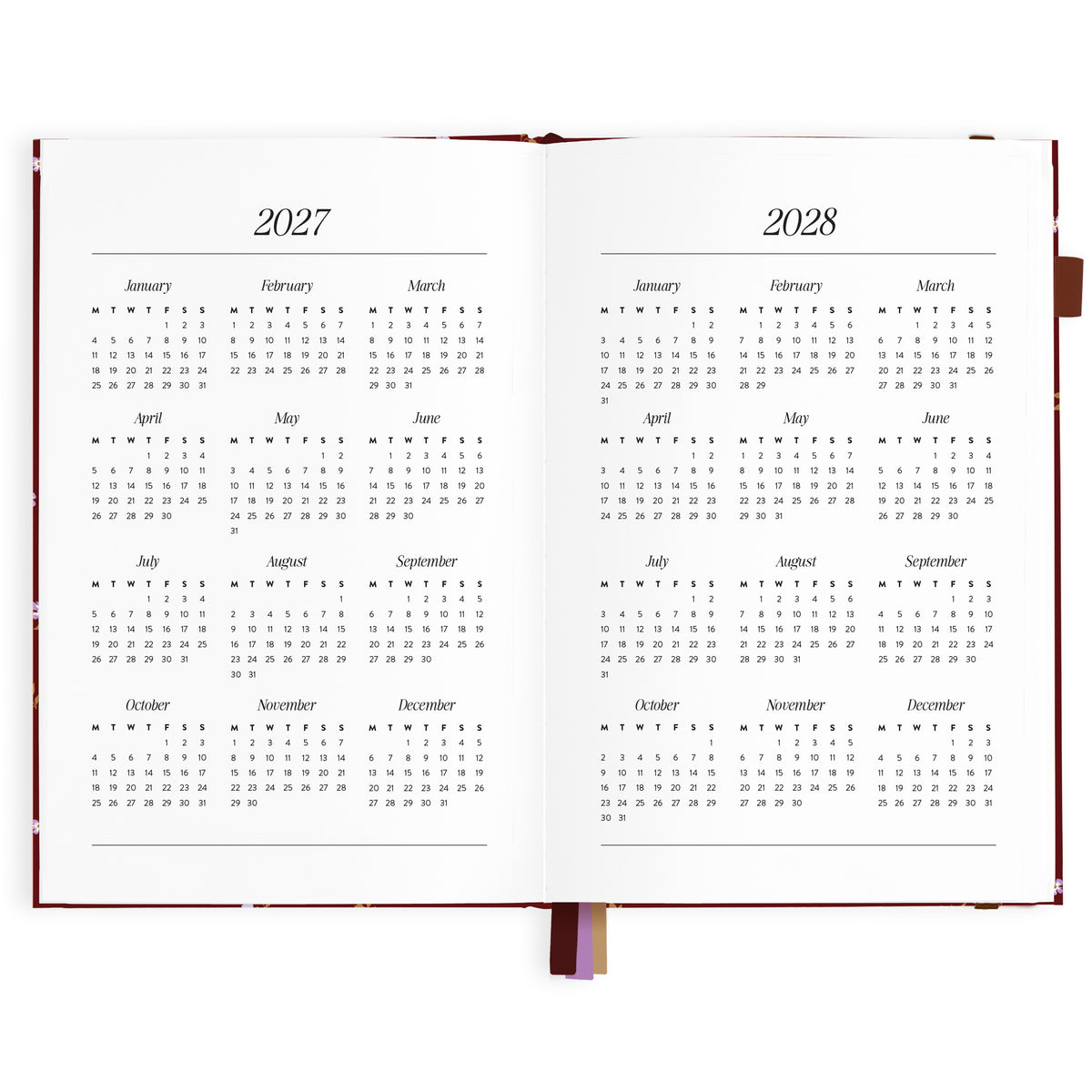 2027 A5 Vertical Planner - Cherry Wisteria - PRE-ORDER (25 SEPTEMBER)