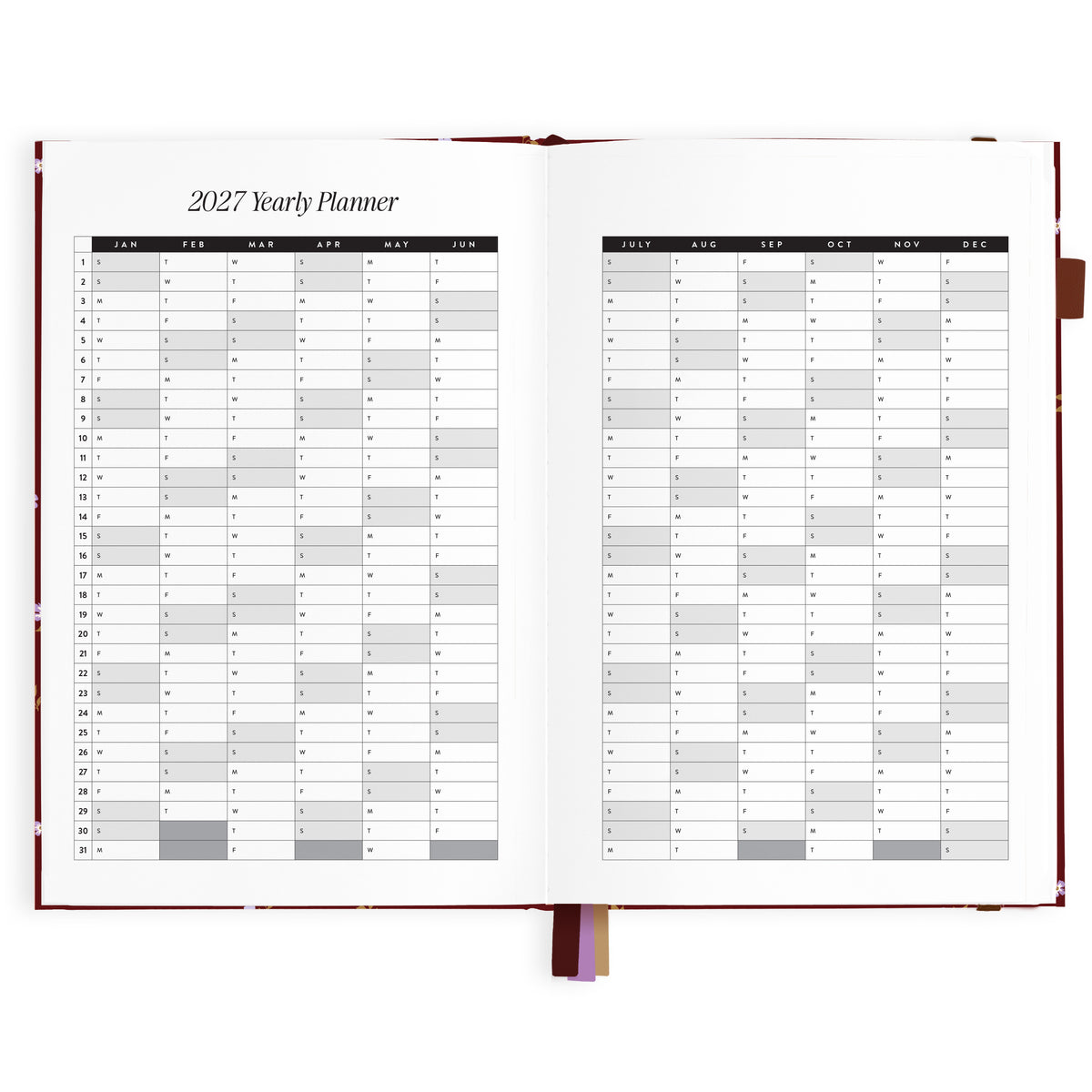 2027 A5 Vertical Planner - Cherry Wisteria - PRE-ORDER (25 SEPTEMBER)