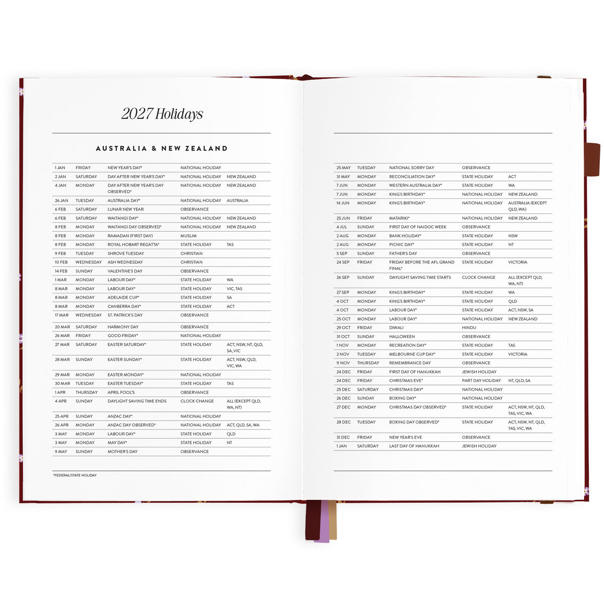2027 A5 Vertical Planner - Cherry Wisteria - PRE-ORDER (25 SEPTEMBER)