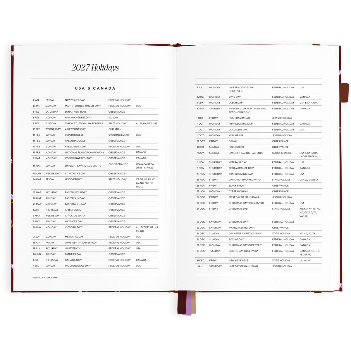 2027 A5 Vertical Planner - Cherry Wisteria - PRE-ORDER (25 SEPTEMBER)