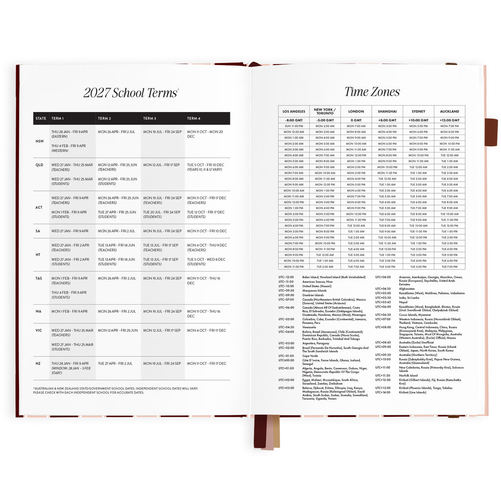 2027 A5 Vertical Planner - Sorrento - PRE-ORDER (25 SEPTEMBER)