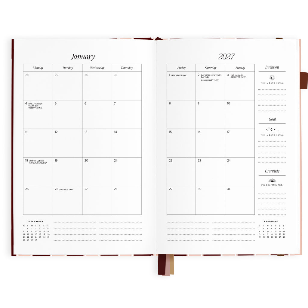 2027 A5 Vertical Planner - Sorrento - PRE-ORDER (25 SEPTEMBER)