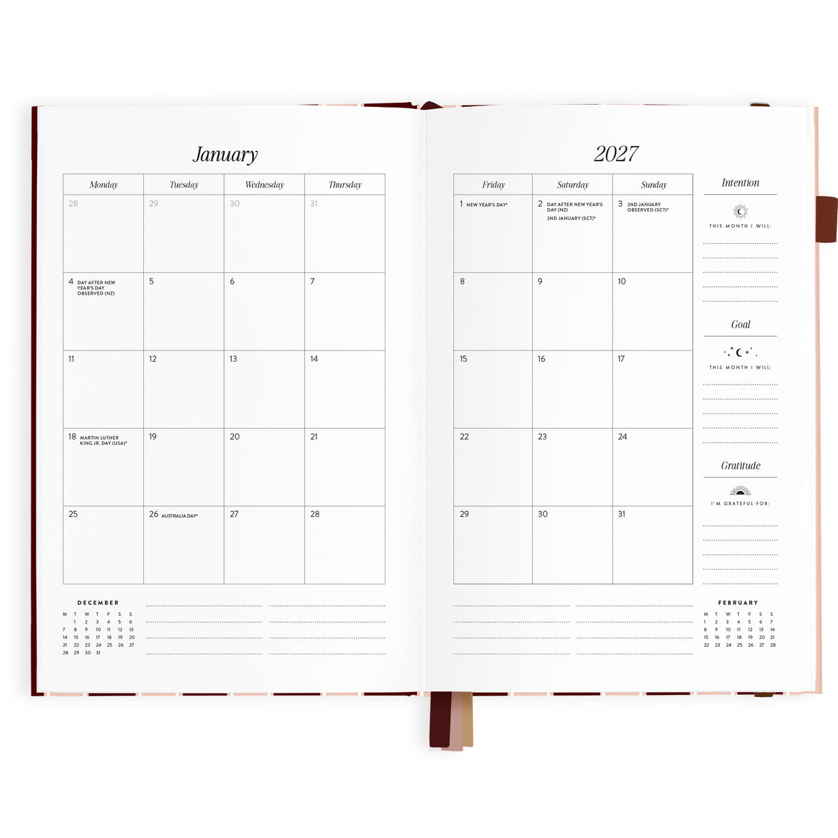 2027 A5 Vertical Planner - Sorrento - PRE-ORDER (25 SEPTEMBER)