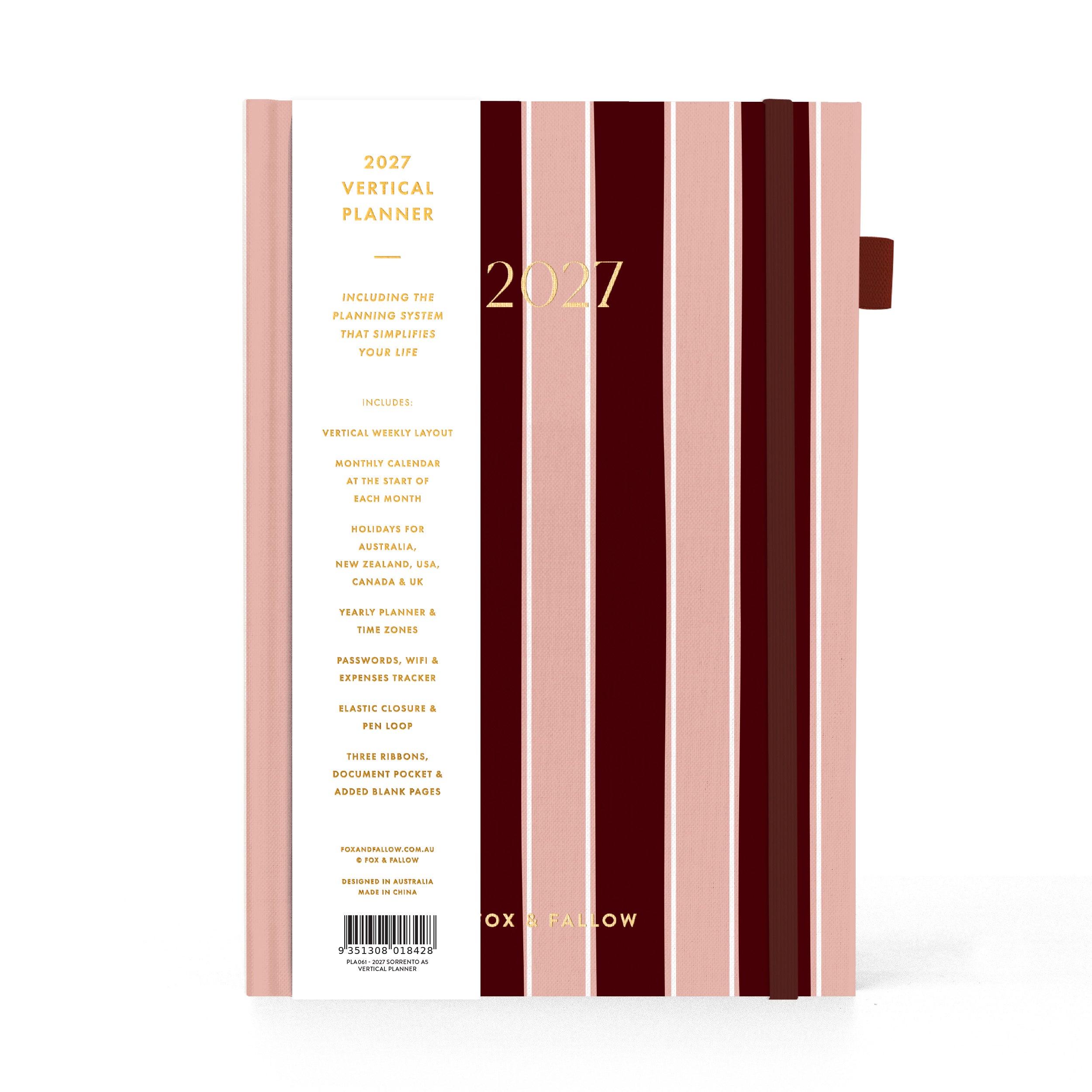 2027 A5 Vertical Planner - Sorrento - PRE-ORDER (15 SEPTEMBER)