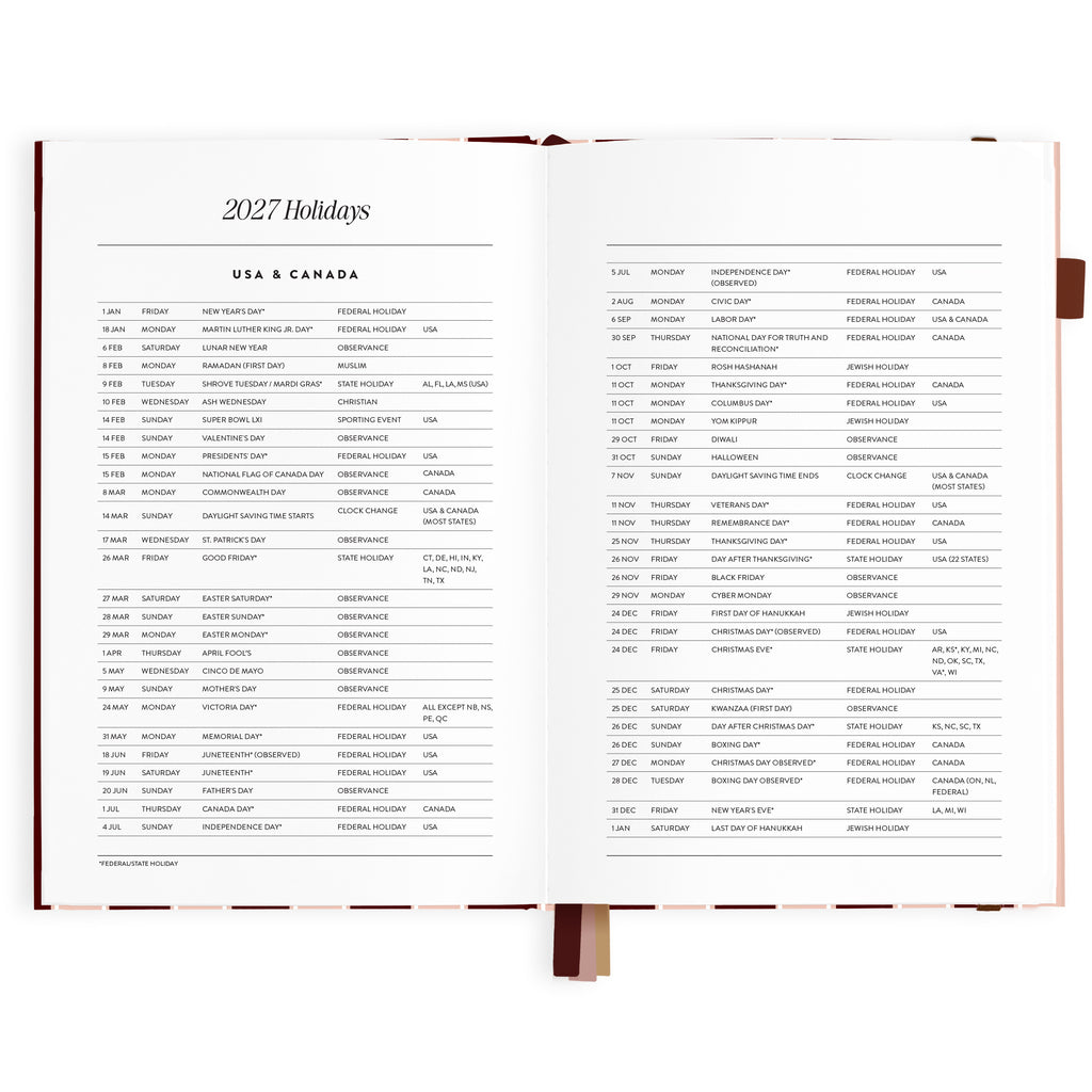 2027 A5 Vertical Planner - Sorrento - PRE-ORDER (25 SEPTEMBER)
