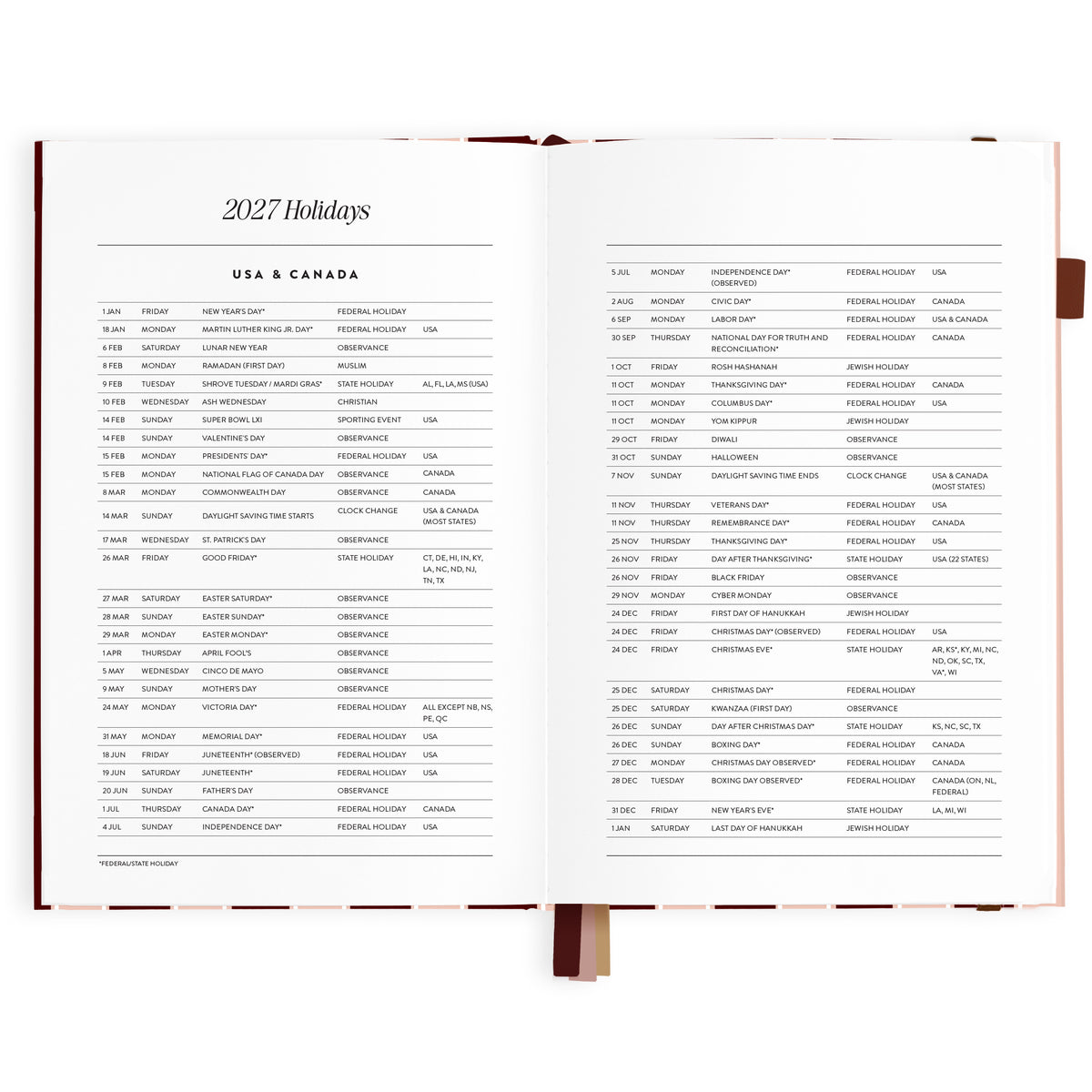 2027 A5 Vertical Planner - Sorrento - PRE-ORDER (25 SEPTEMBER)