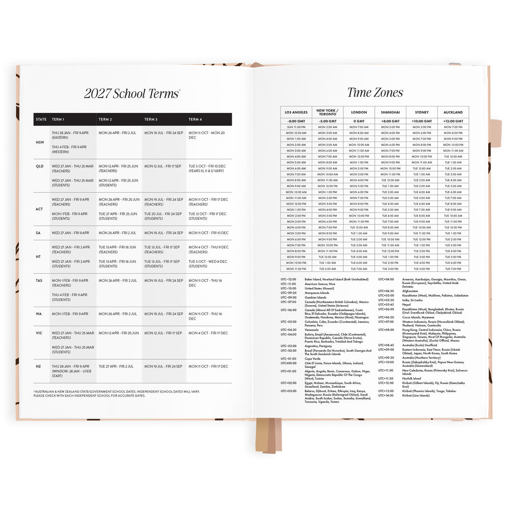 2027 A5 Vertical Planner - Amalfi Latte - PRE-ORDER (25 SEPTEMBER)