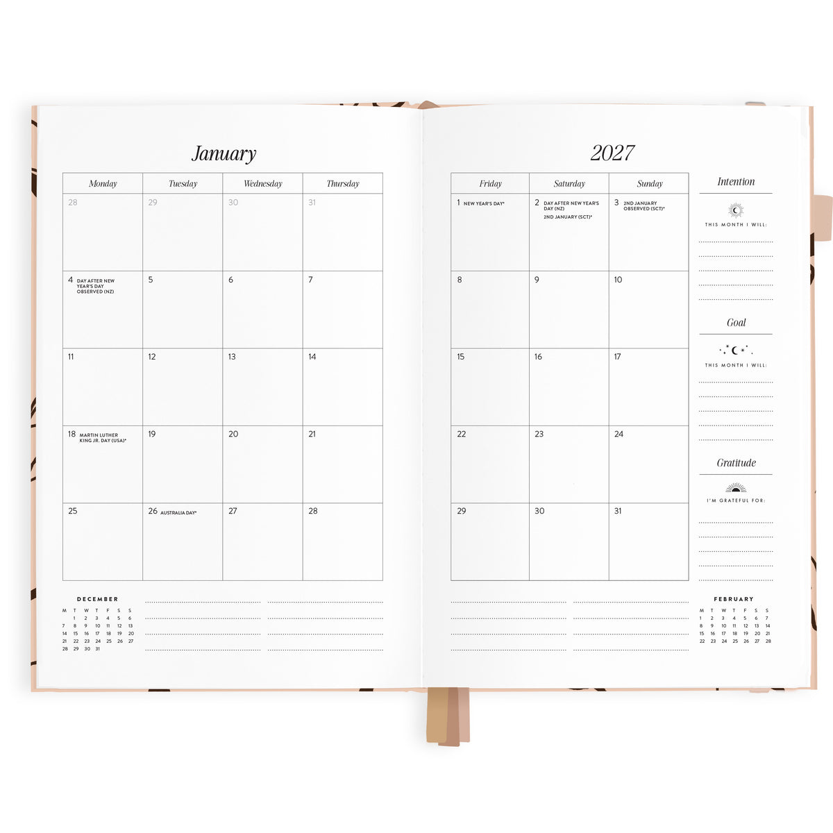 2027 A5 Vertical Planner - Amalfi Latte - PRE-ORDER (25 SEPTEMBER)