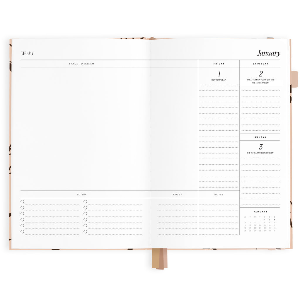 2027 A5 Vertical Planner - Amalfi Latte - PRE-ORDER (25 SEPTEMBER)