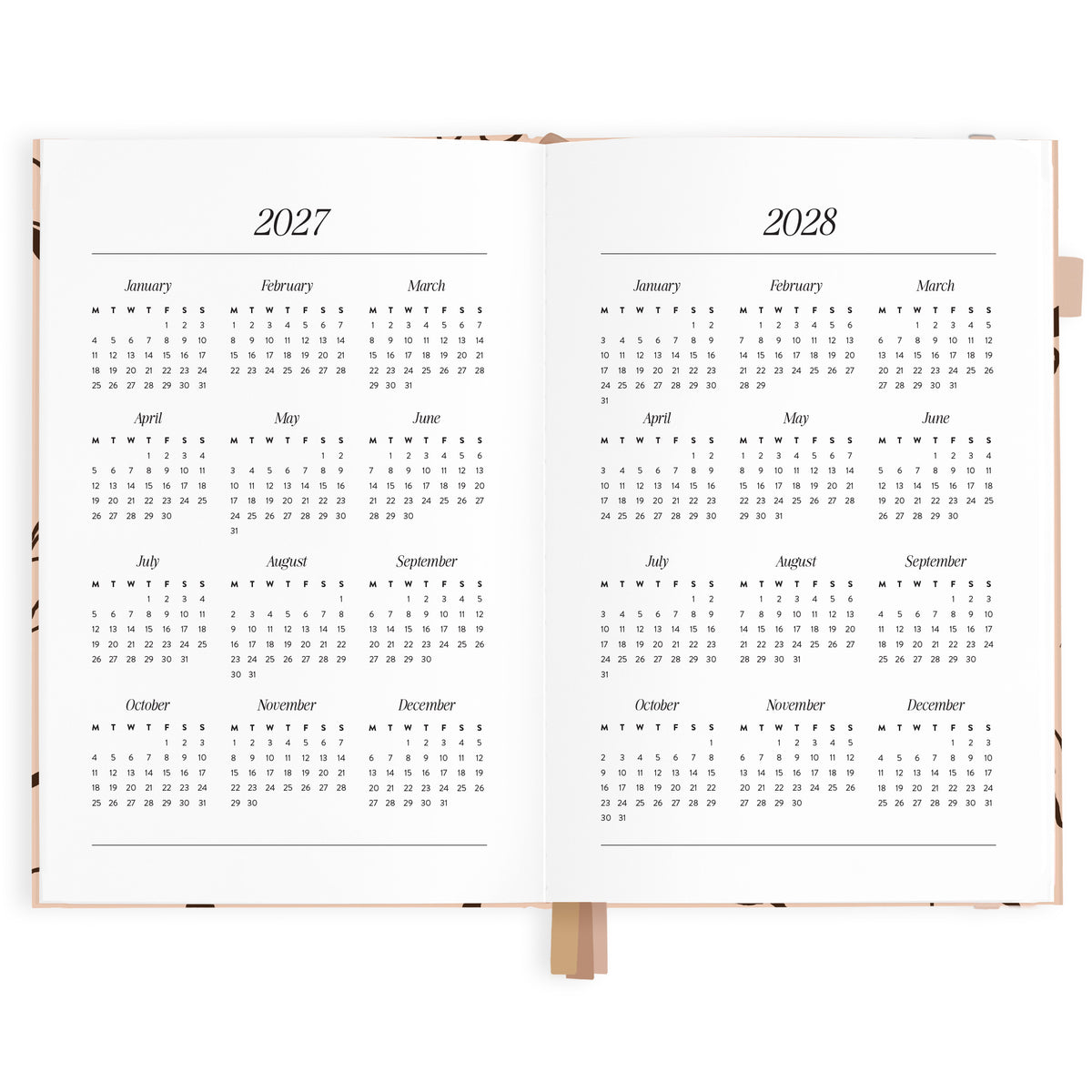 2027 A5 Vertical Planner - Amalfi Latte - PRE-ORDER (25 SEPTEMBER)