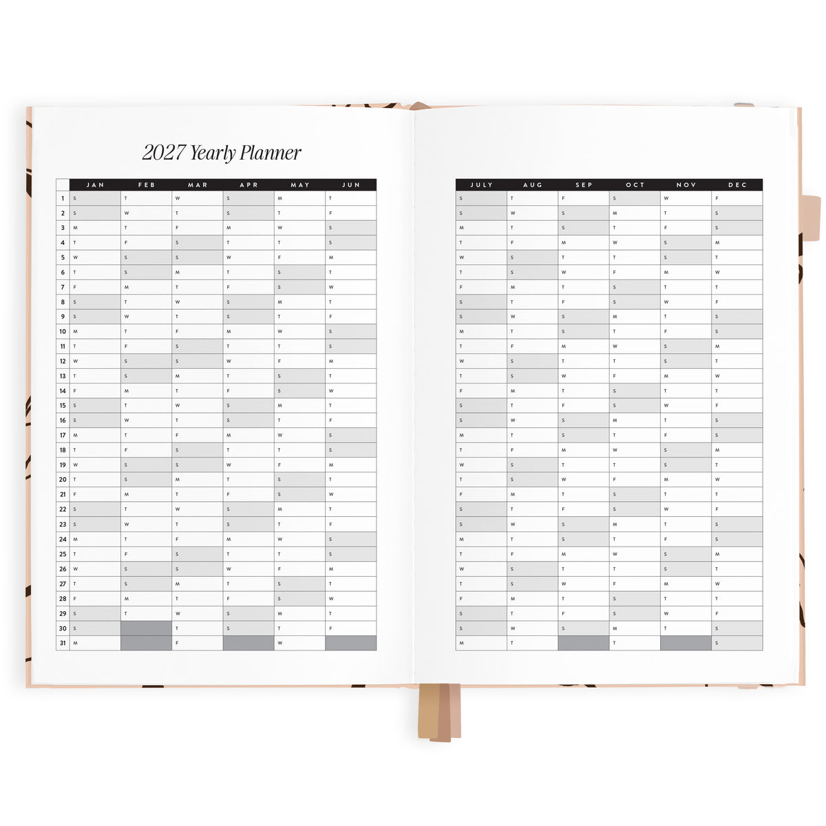 2027 A5 Vertical Planner - Amalfi Latte - PRE-ORDER (25 SEPTEMBER)