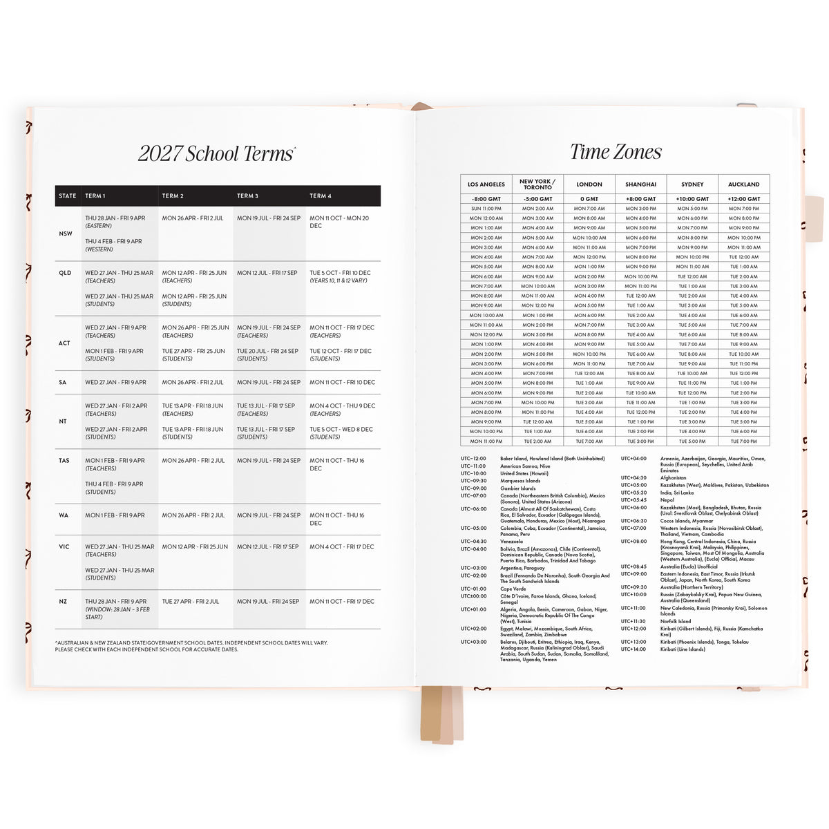 2027 A5 Vertical Planner - French Bows - PRE-ORDER (25 SEPTEMBER)
