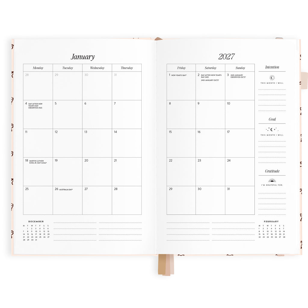 2027 A5 Vertical Planner - French Bows - PRE-ORDER (25 SEPTEMBER)