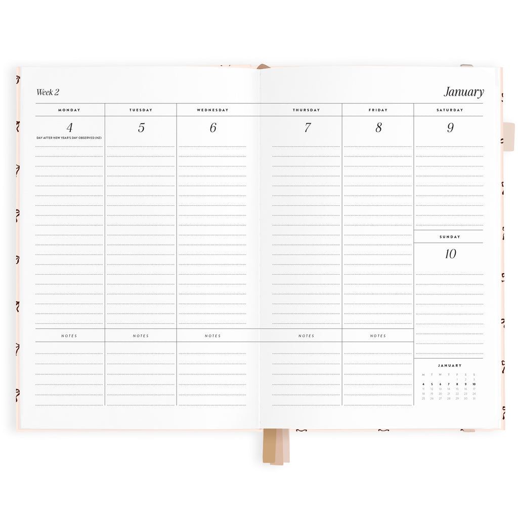2027 A5 Vertical Planner - French Bows - PRE-ORDER (25 SEPTEMBER)