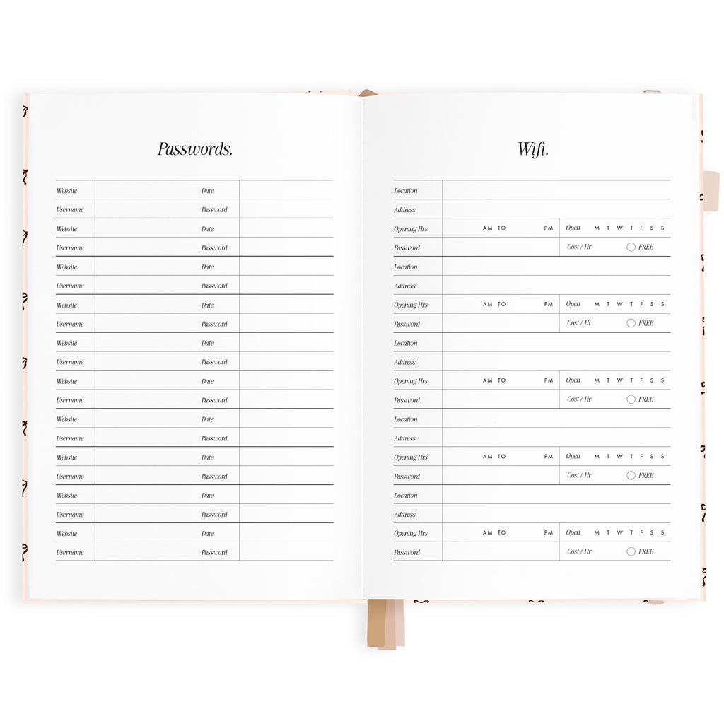 2027 A5 Vertical Planner - French Bows - PRE-ORDER (25 SEPTEMBER)