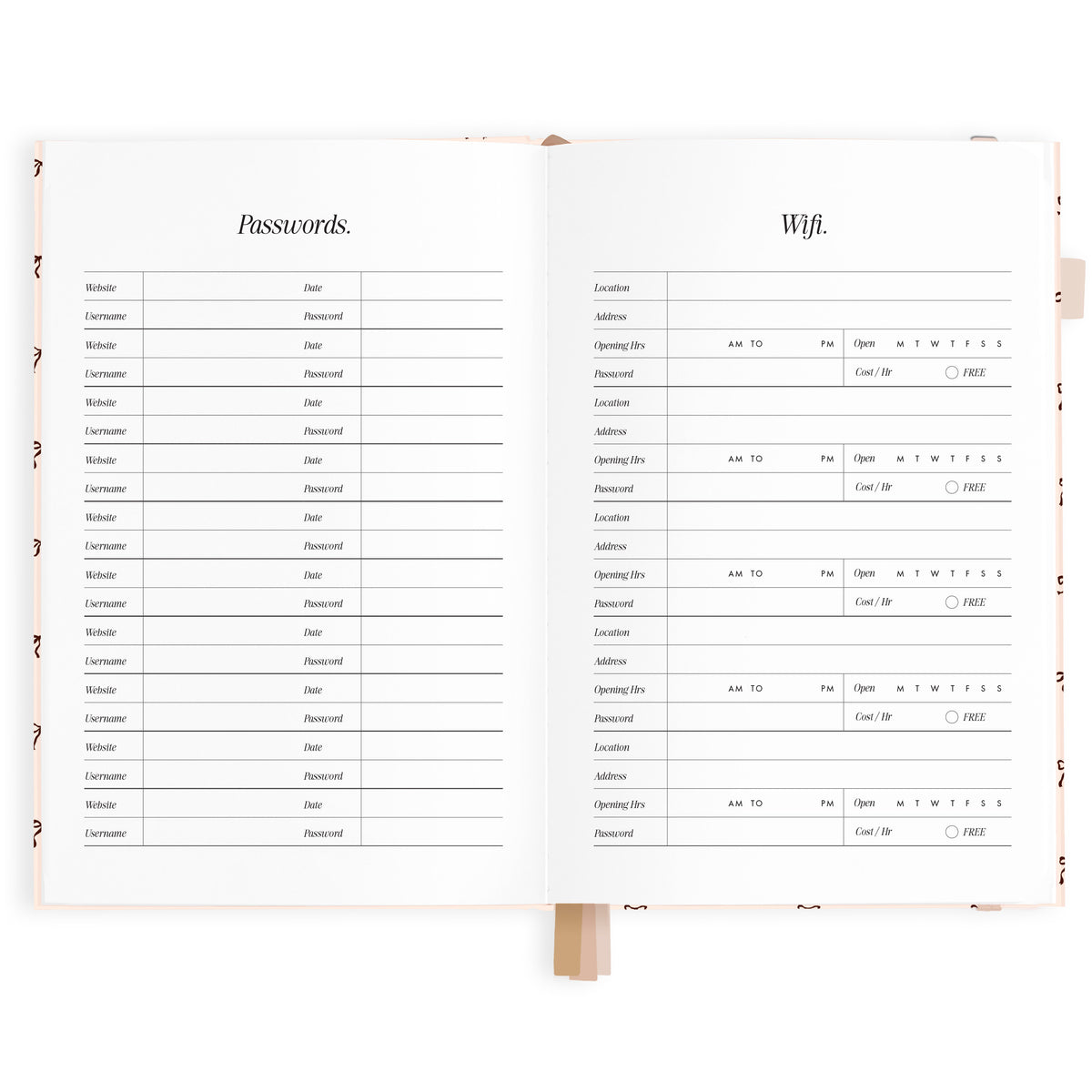 2027 A5 Vertical Planner - French Bows - PRE-ORDER (25 SEPTEMBER)