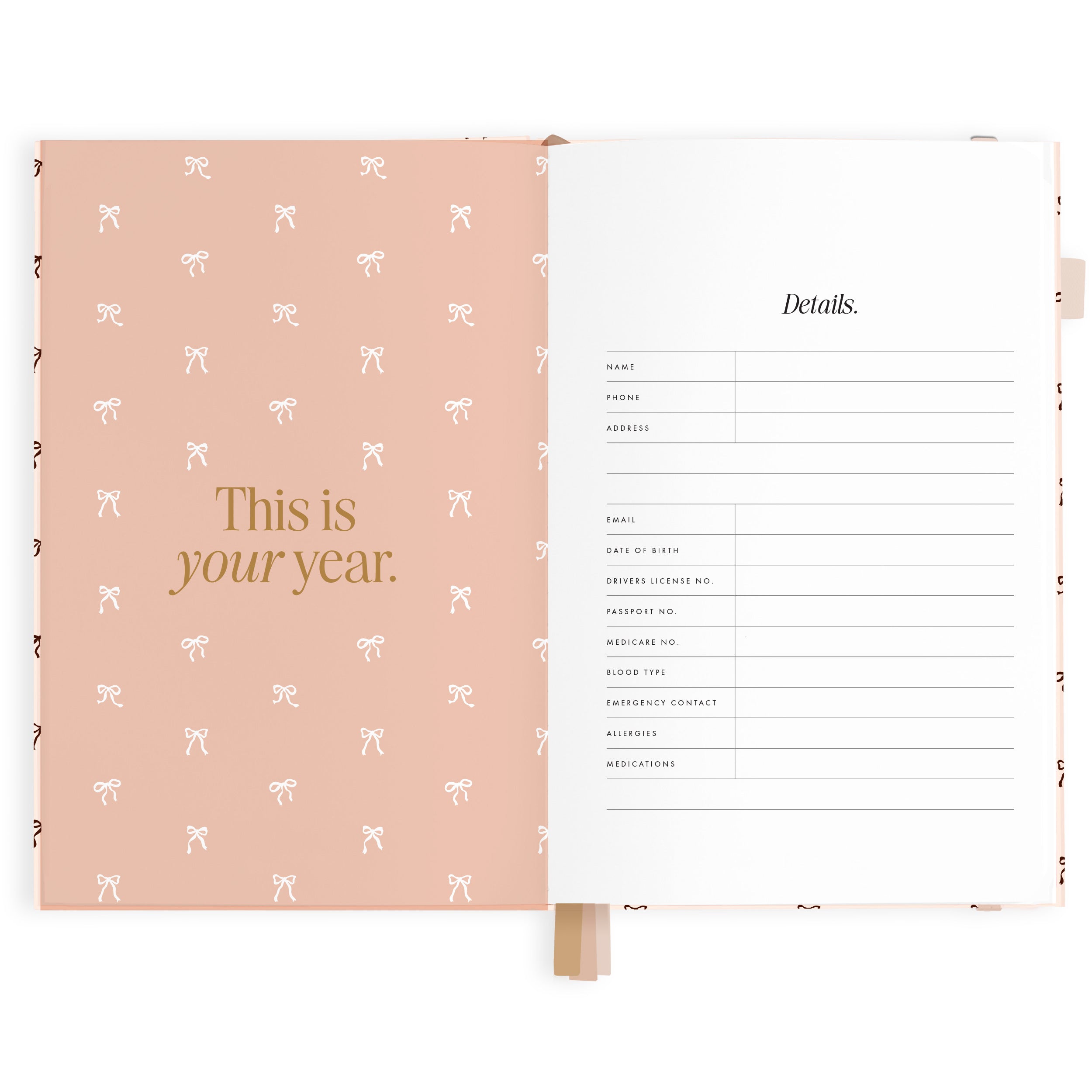 2027 A5 Vertical Planner - French Bows - PRE-ORDER (15 SEPTEMBER)