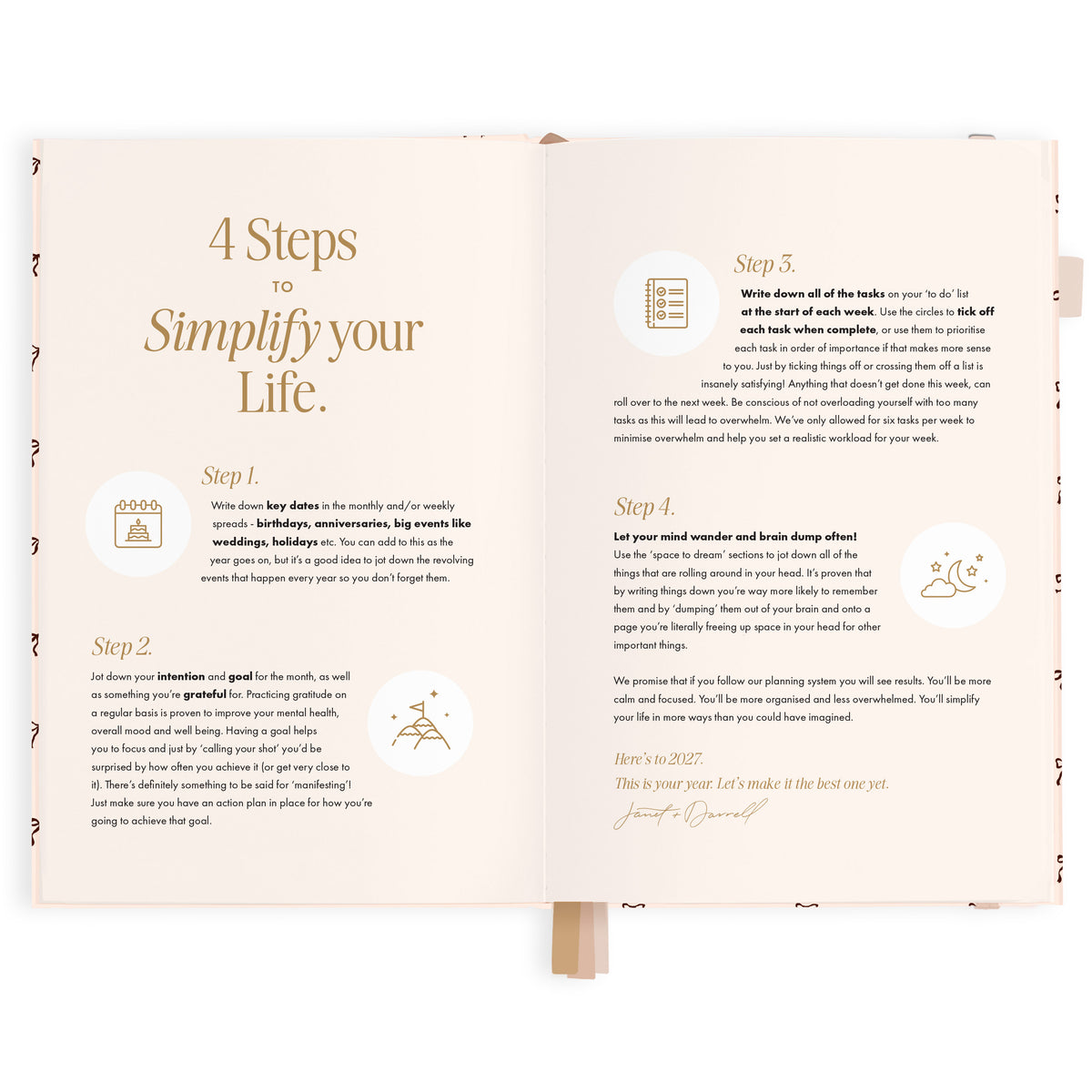 2027 A5 Vertical Planner - French Bows - PRE-ORDER (25 SEPTEMBER)