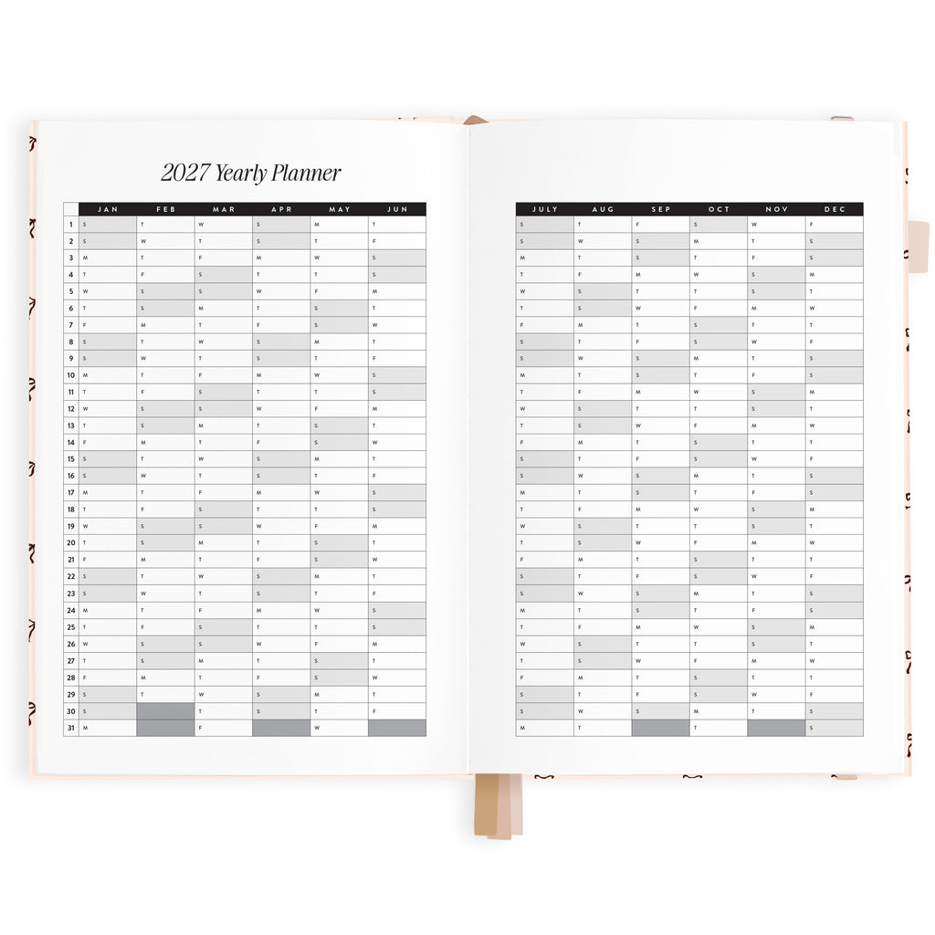 2027 A5 Vertical Planner - French Bows - PRE-ORDER (25 SEPTEMBER)