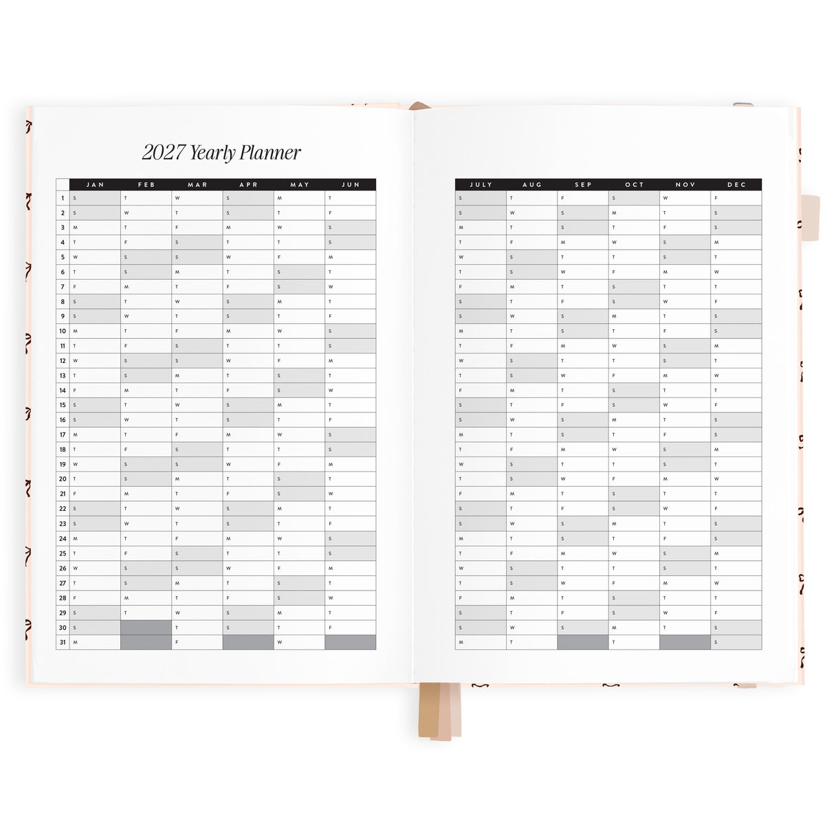 2027 A5 Vertical Planner - French Bows - PRE-ORDER (25 SEPTEMBER)