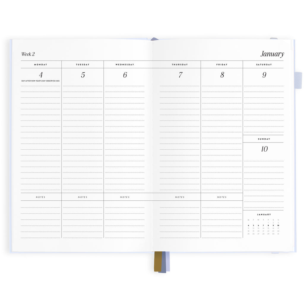 2027 A5 Vertical Planner - Powder - PRE-ORDER (25 SEPTEMBER)