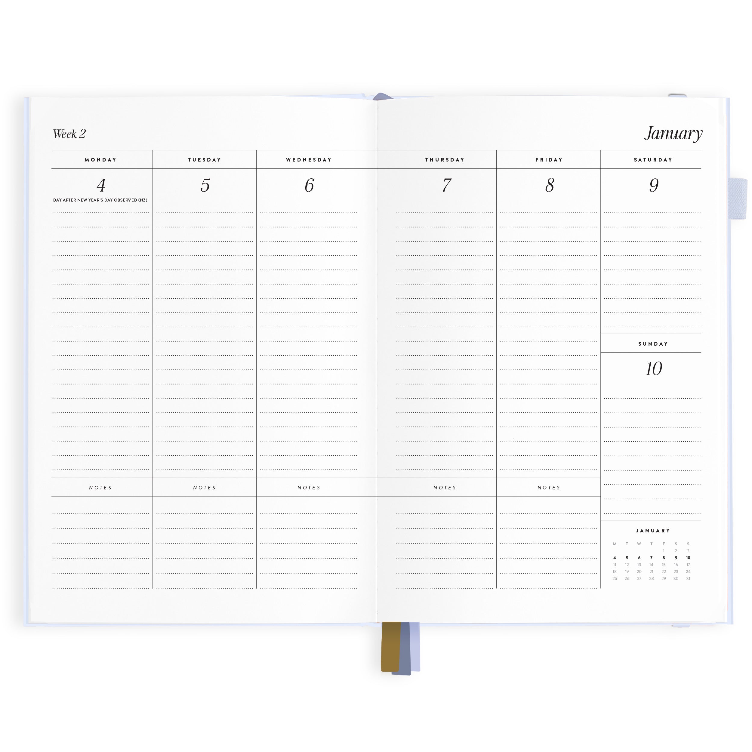 2027 A5 Vertical Planner - Powder - PRE-ORDER (15 SEPTEMBER)