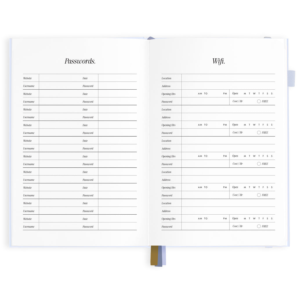 2027 A5 Vertical Planner - Powder - PRE-ORDER (25 SEPTEMBER)