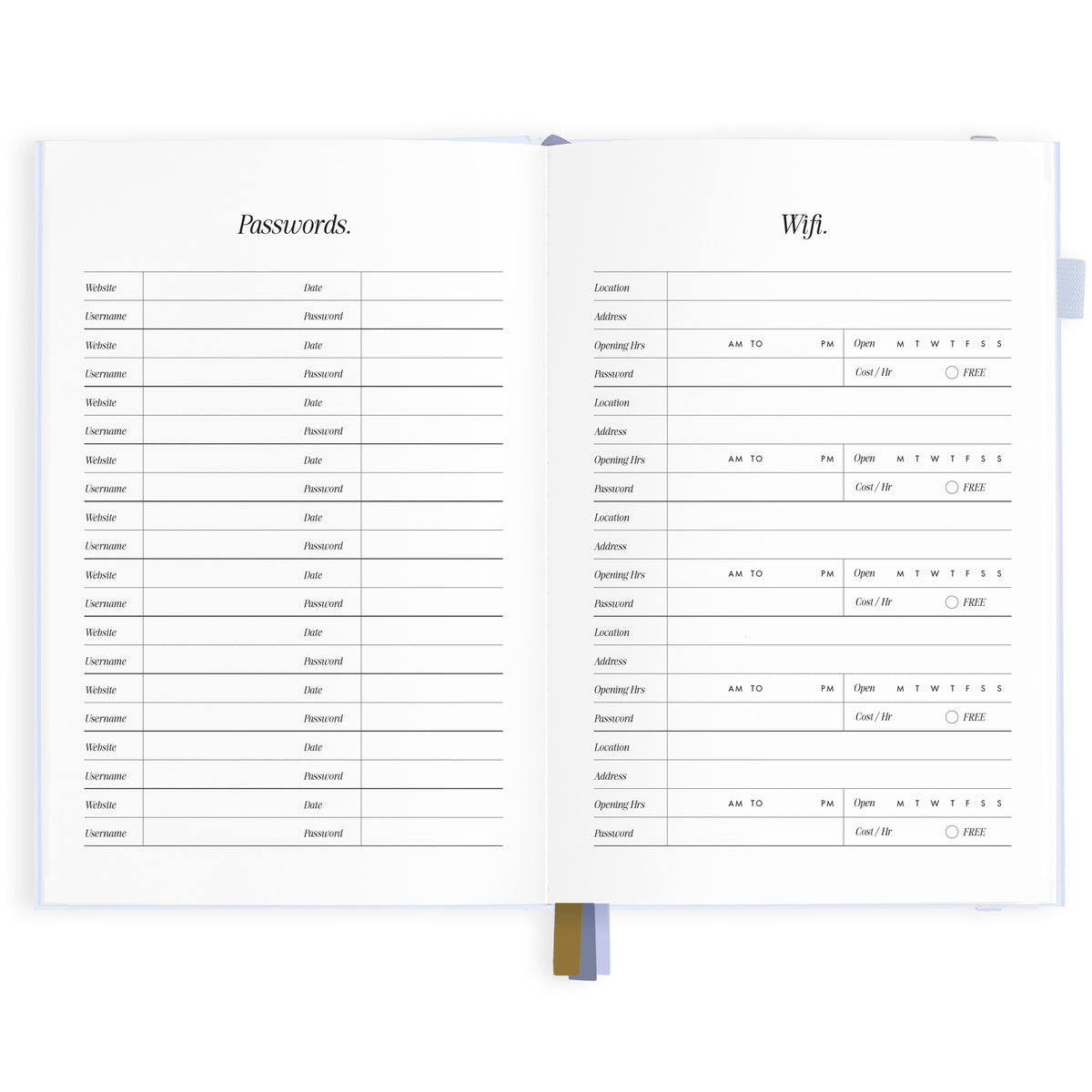 2027 A5 Vertical Planner - Powder - PRE-ORDER (25 SEPTEMBER)