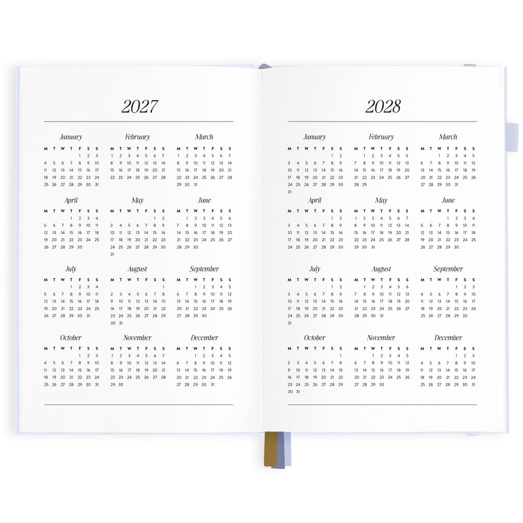 2027 A5 Vertical Planner - Powder - PRE-ORDER (25 SEPTEMBER)