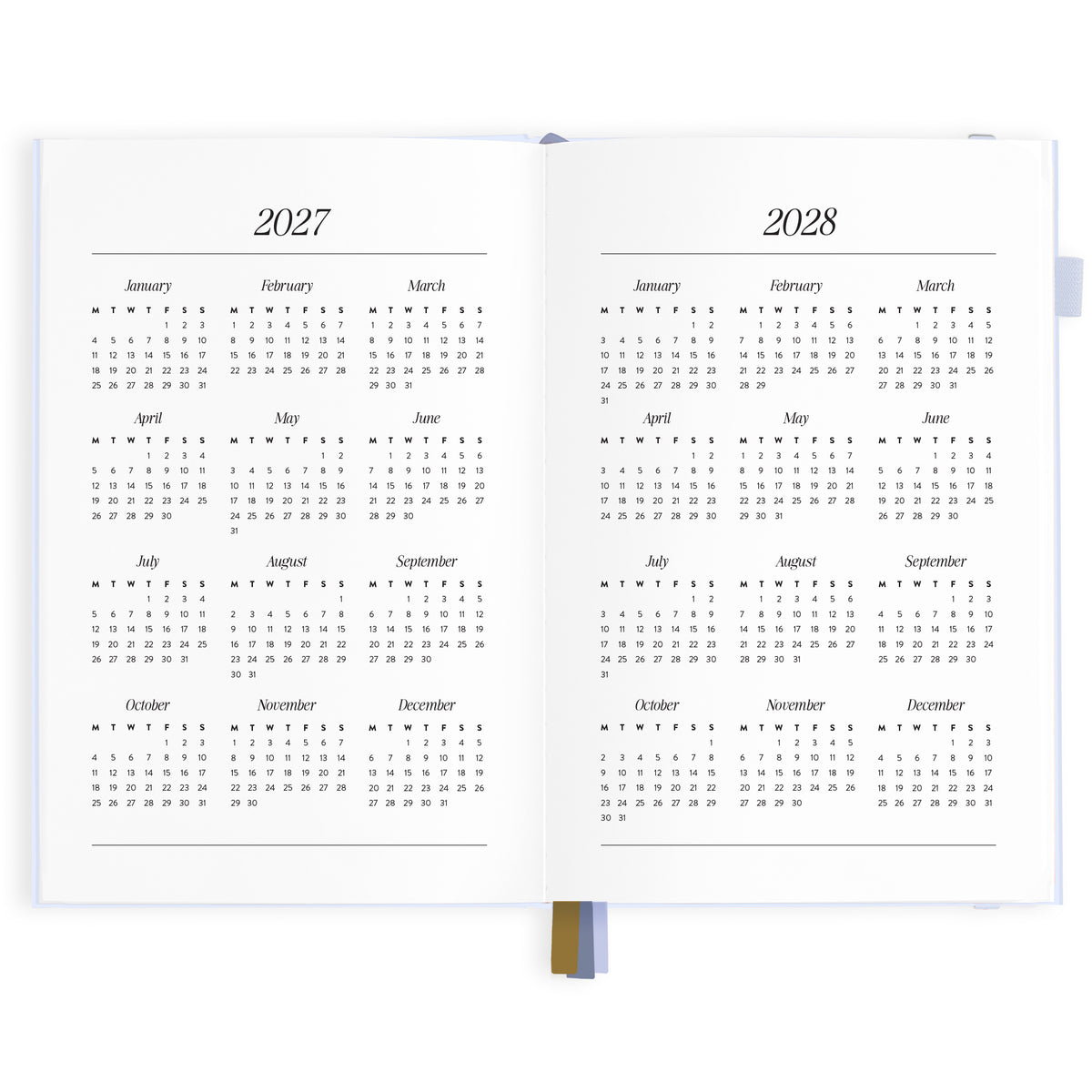 2027 A5 Vertical Planner - Powder - PRE-ORDER (25 SEPTEMBER)