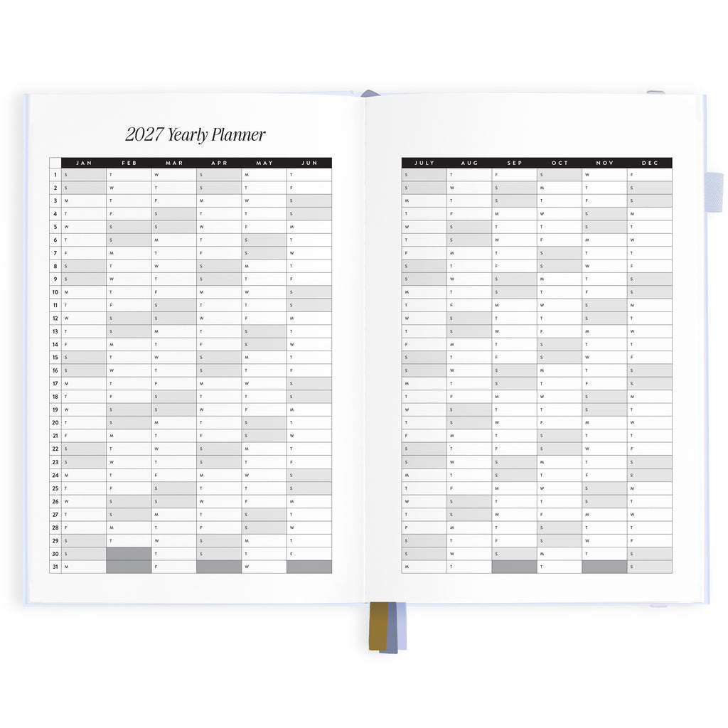 2027 A5 Vertical Planner - Powder - PRE-ORDER (25 SEPTEMBER)