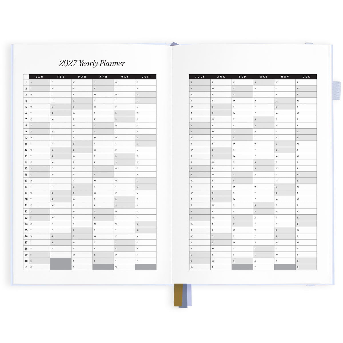 2027 A5 Vertical Planner - Powder - PRE-ORDER (25 SEPTEMBER)