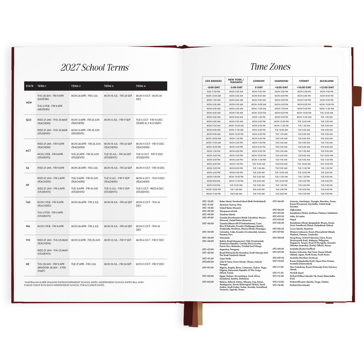 2027 A5 Horizontal Planner - Cherry - PRE-ORDER (25 SEPTEMBER)