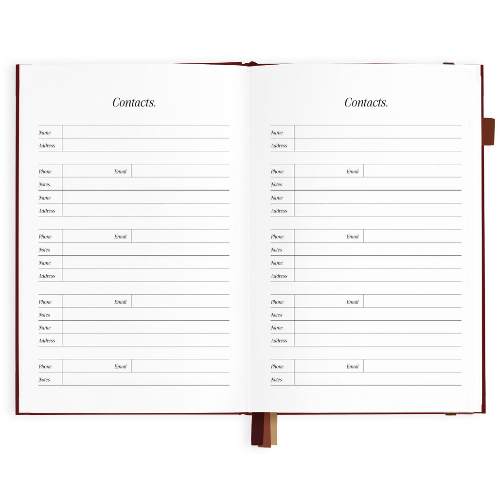 2027 A5 Horizontal Planner - Cherry - PRE-ORDER (25 SEPTEMBER)