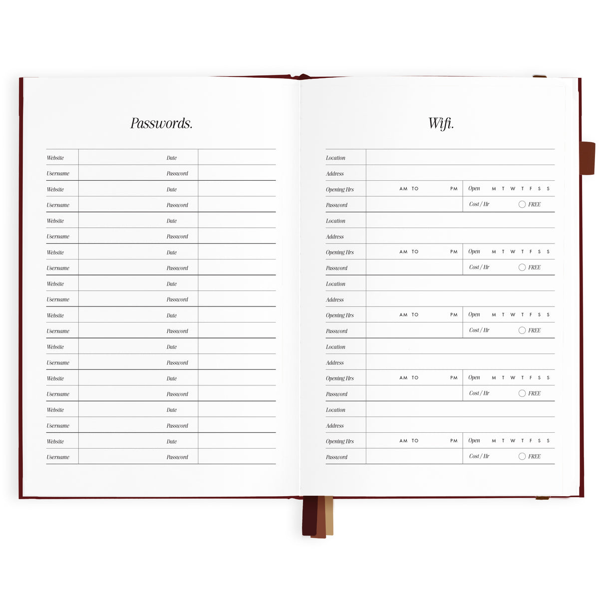 2027 A5 Horizontal Planner - Cherry - PRE-ORDER (25 SEPTEMBER)