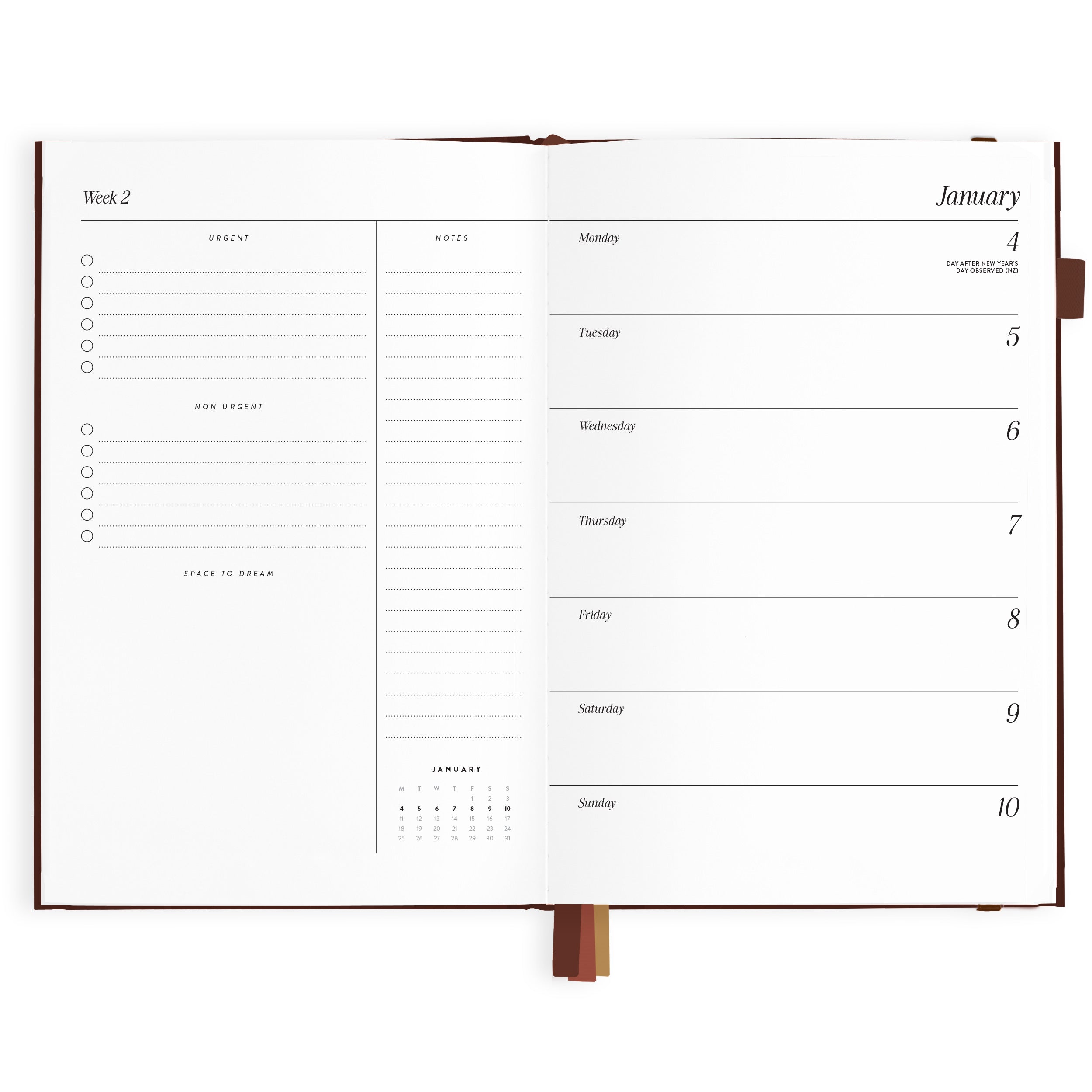 2027 A5 Horizontal Planner - Cherry - PRE-ORDER (SEPTEMBER)