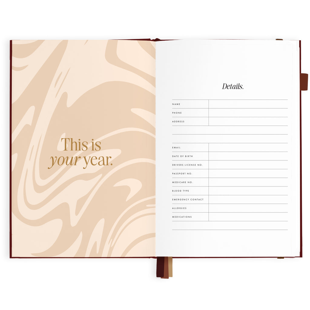 2027 A5 Horizontal Planner - Cherry - PRE-ORDER (25 SEPTEMBER)