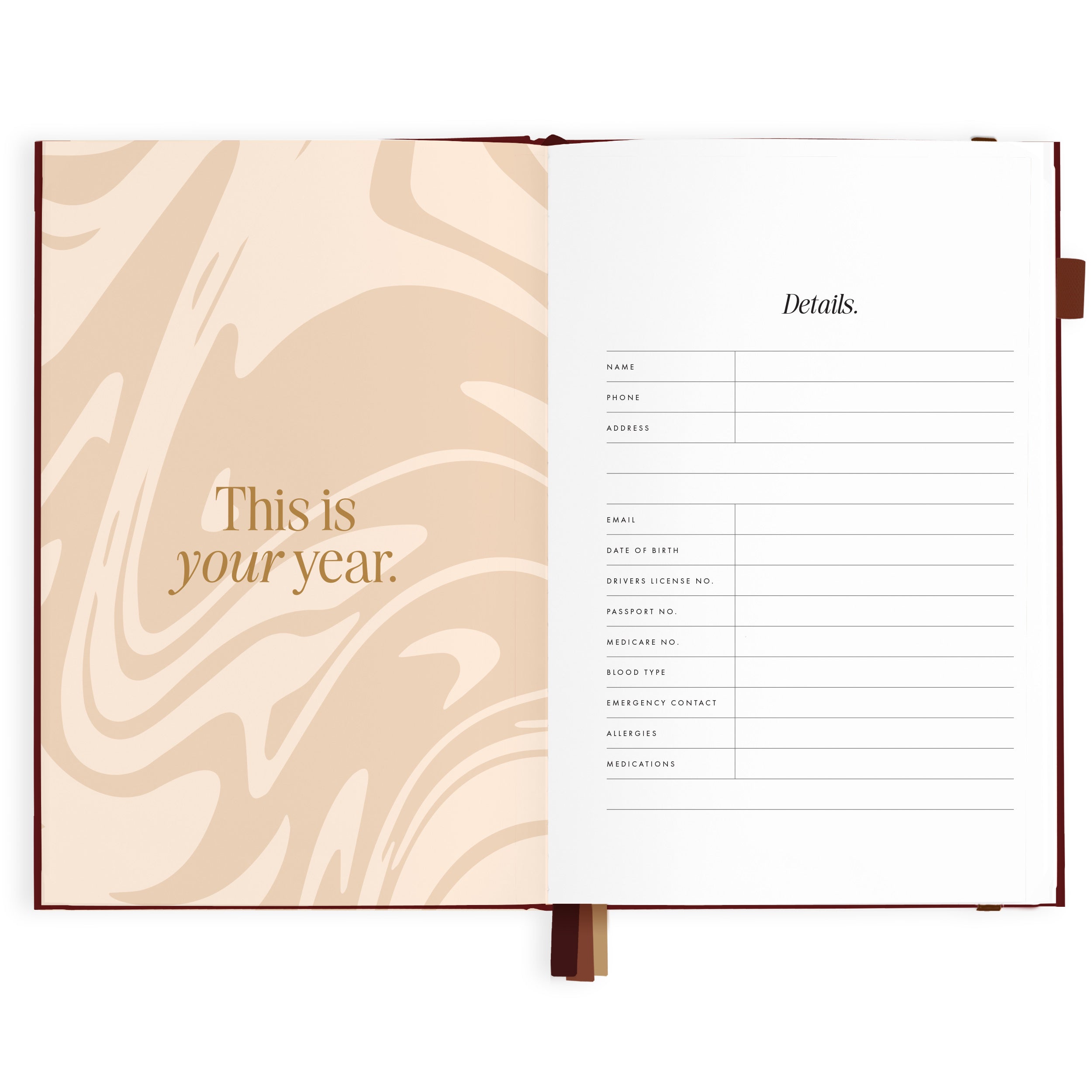 2027 A5 Horizontal Planner - Cherry - PRE-ORDER (15 SEPTEMBER)