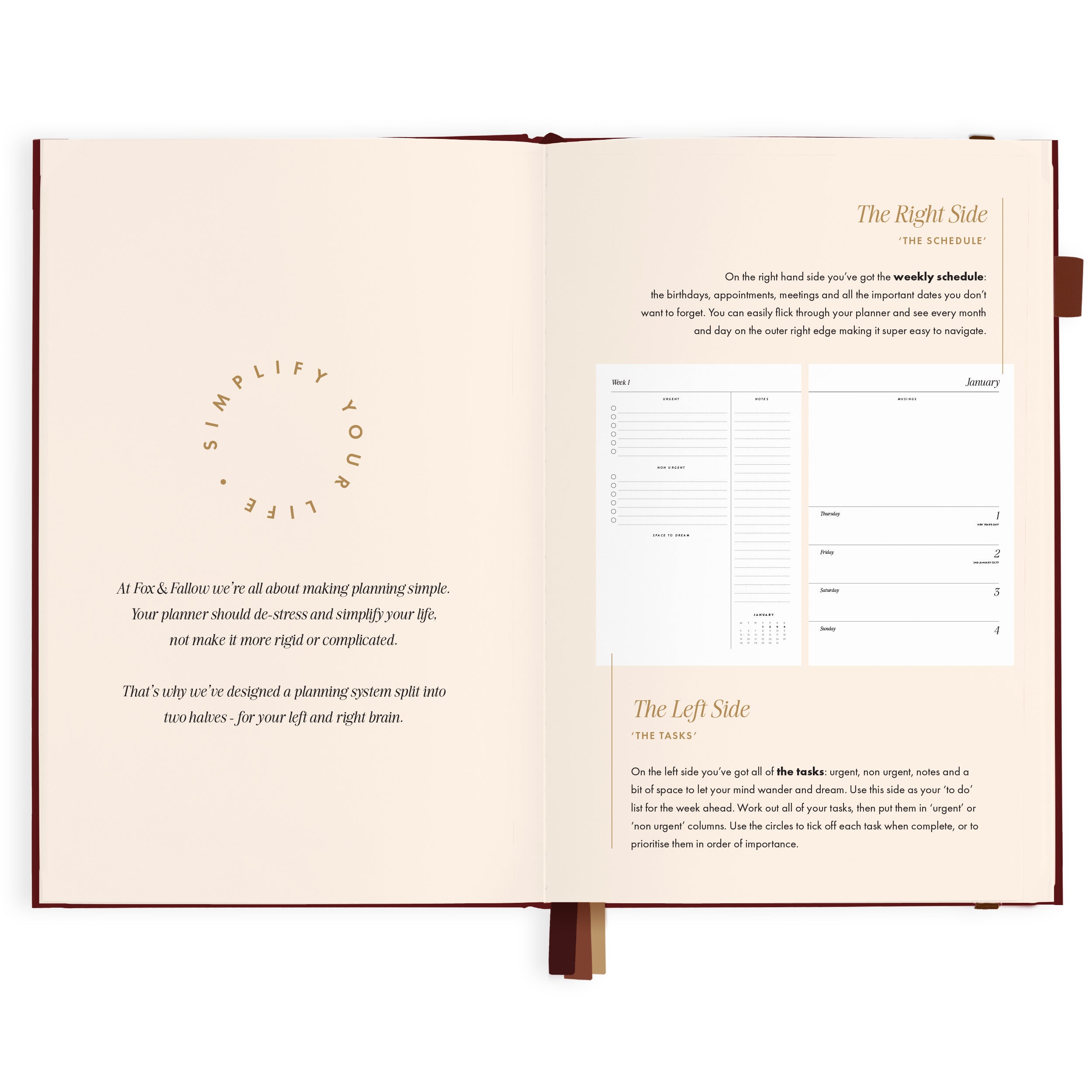2027 A5 Horizontal Planner - Cherry - PRE-ORDER (15 SEPTEMBER)