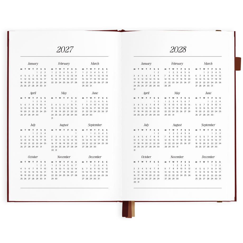 2027 A5 Horizontal Planner - Cherry - PRE-ORDER (25 SEPTEMBER)