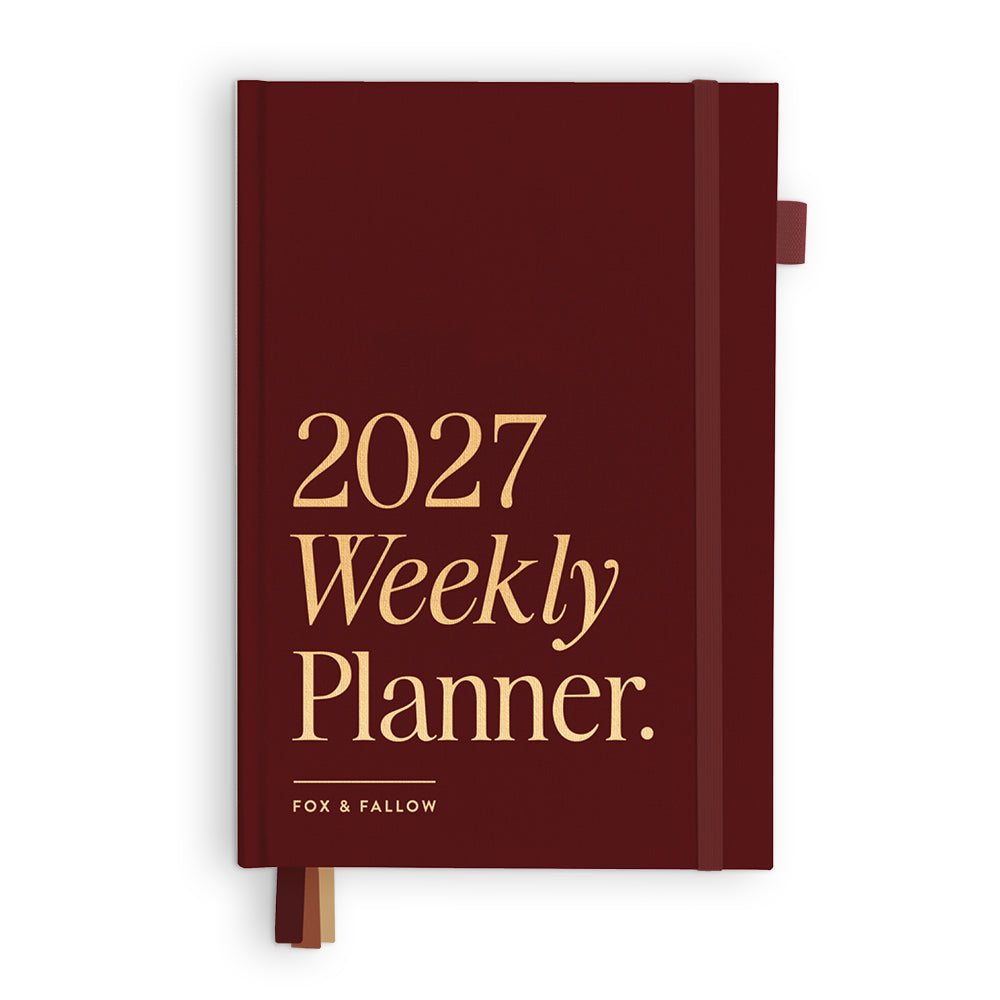 2027 A5 Horizontal Planner - Cherry - PRE-ORDER (SEPTEMBER)
