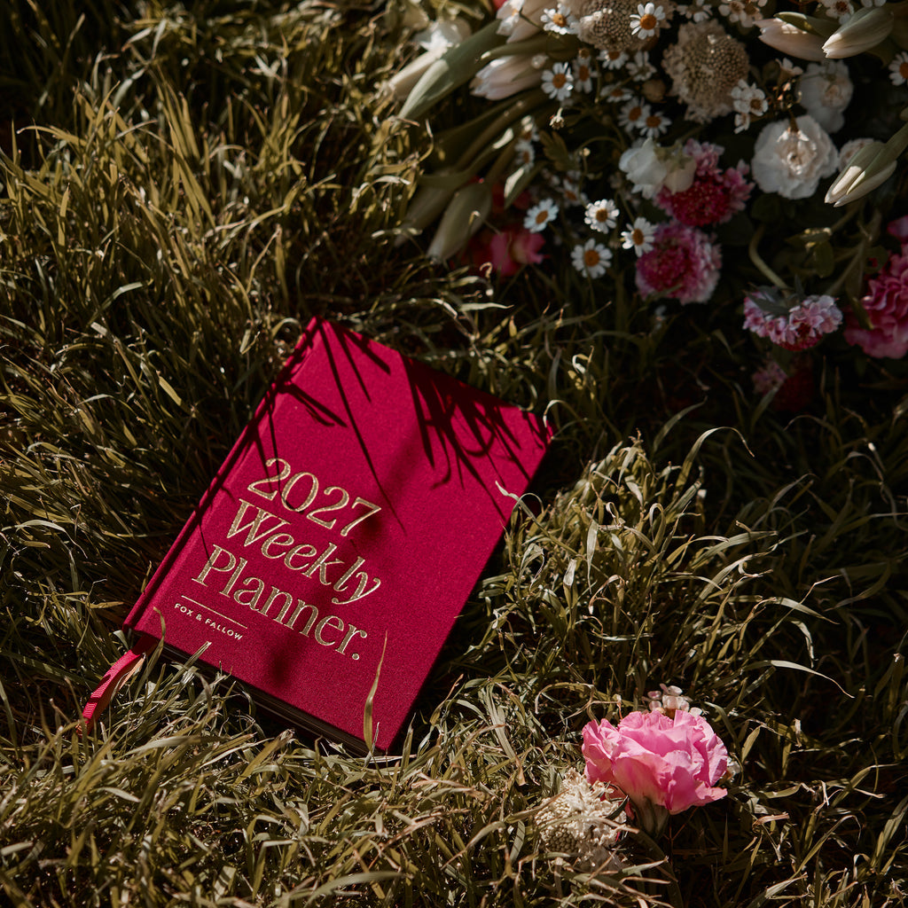 2027 A5 Horizontal Planner - Cherry - PRE-ORDER (25 SEPTEMBER)