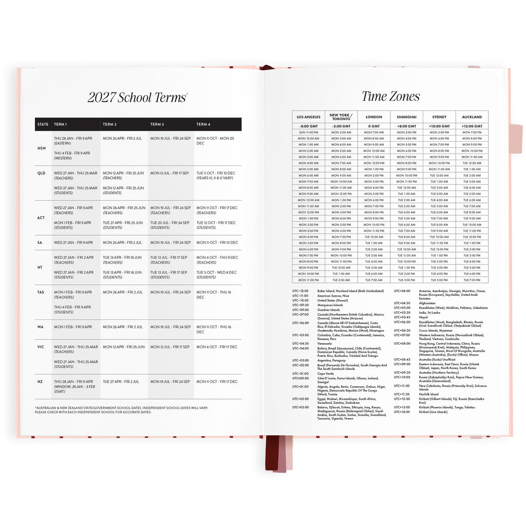 2027 A5 Horizontal Planner - Rosé Pinstripe - PRE-ORDER (25 SEPTEMBER)