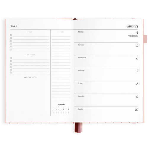 2027 A5 Horizontal Planner - Rosé Pinstripe - PRE-ORDER (15 SEPTEMBER)