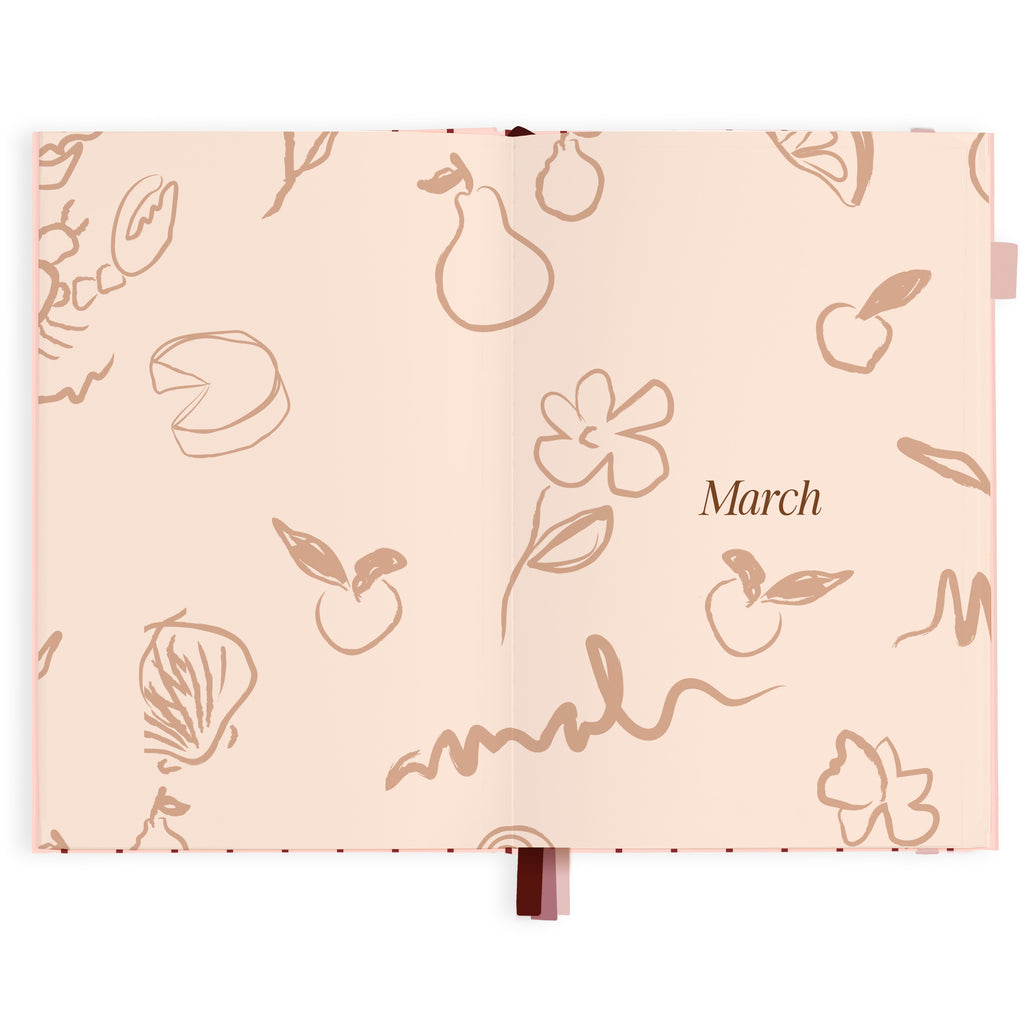 2027 A5 Horizontal Planner - Rosé Pinstripe - PRE-ORDER (25 SEPTEMBER)