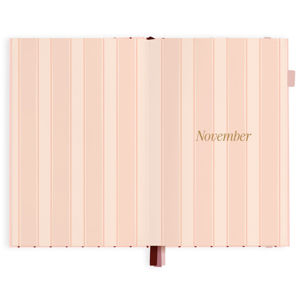 2027 A5 Horizontal Planner - Rosé Pinstripe - PRE-ORDER (25 SEPTEMBER)