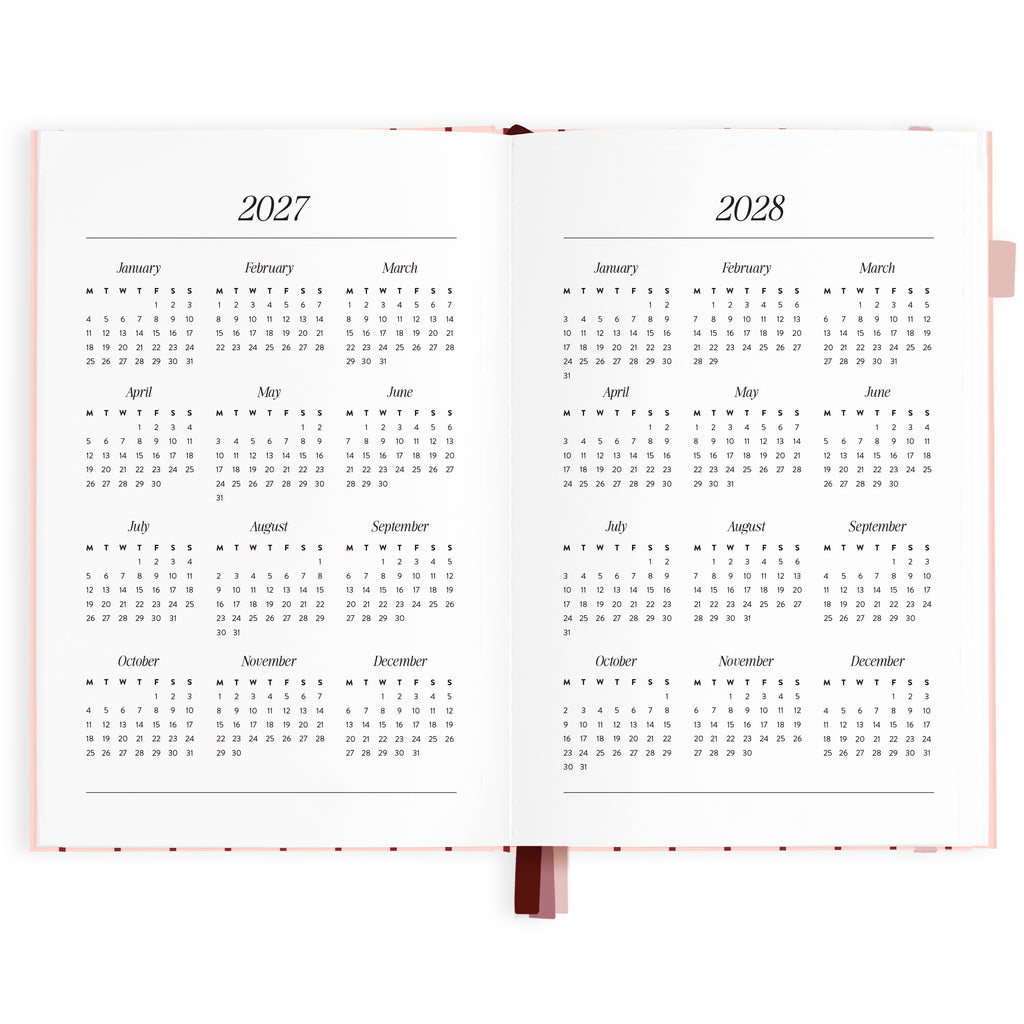 2027 A5 Horizontal Planner - Rosé Pinstripe - PRE-ORDER (25 SEPTEMBER)