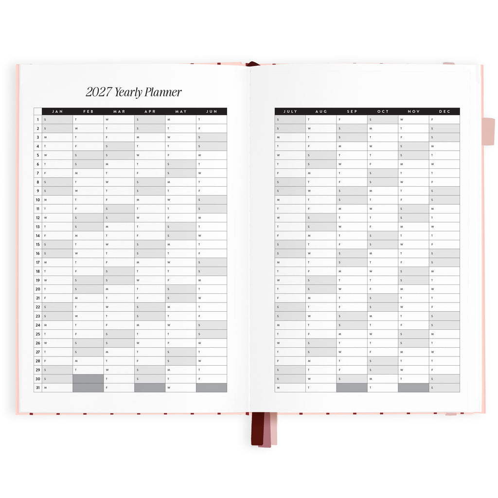 2027 A5 Horizontal Planner - Rosé Pinstripe - PRE-ORDER (25 SEPTEMBER)