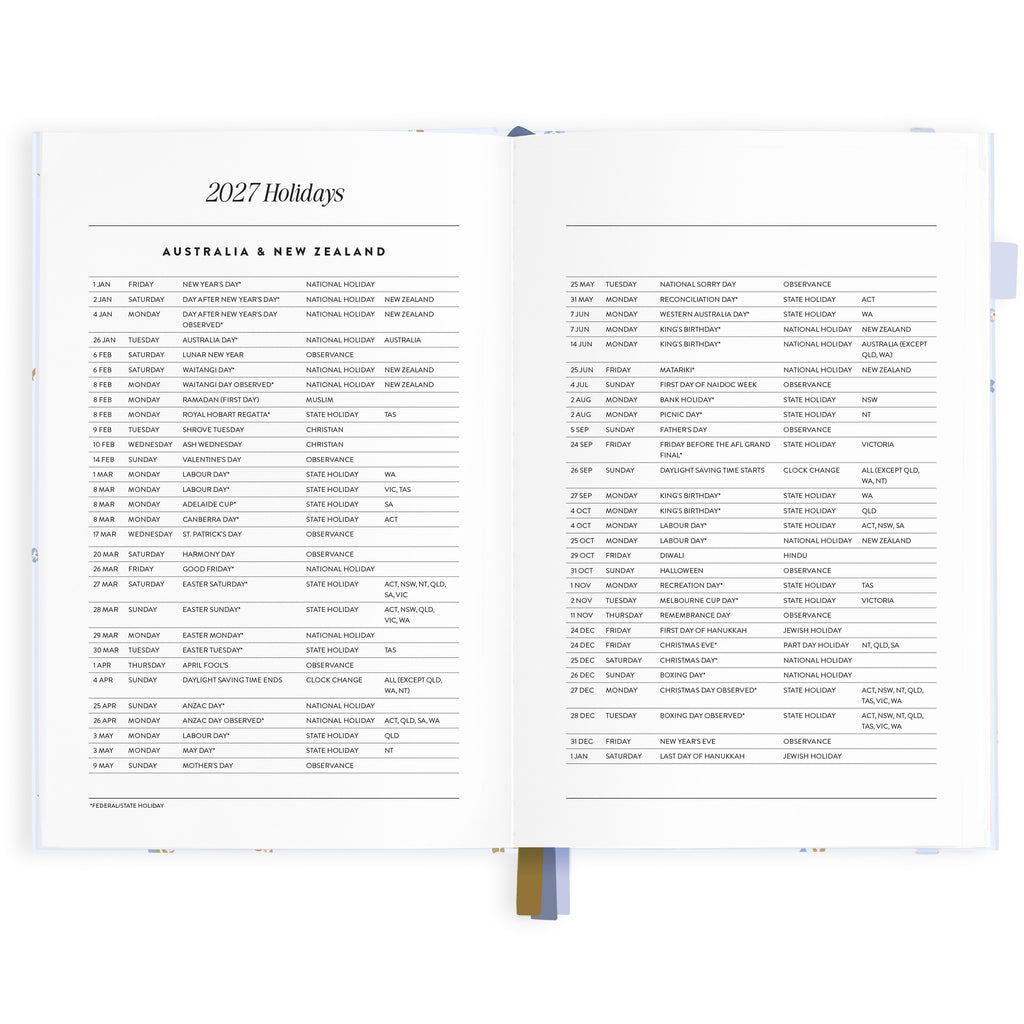 2027 A5 Horizontal Planner - Cornflower - PRE-ORDER (25 SEPTEMBER)