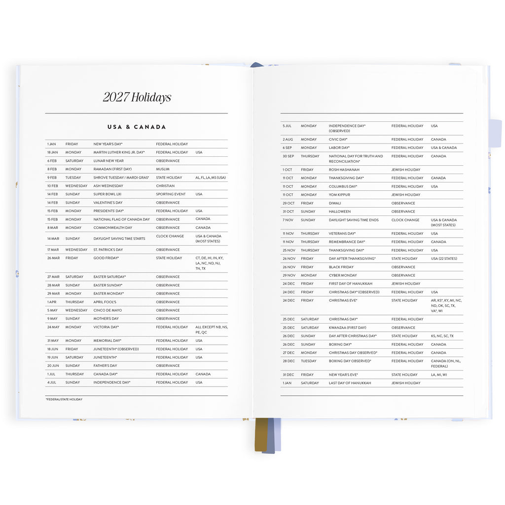 2027 A5 Horizontal Planner - Cornflower - PRE-ORDER (25 SEPTEMBER)